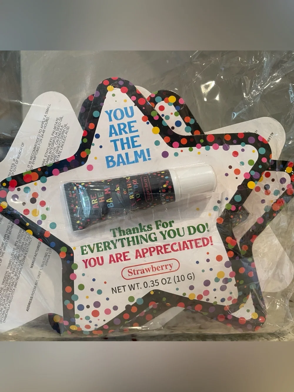 Set of 5 - You Are The Balm! Strawberry lip balm gifts. NWT MSRP $5 each